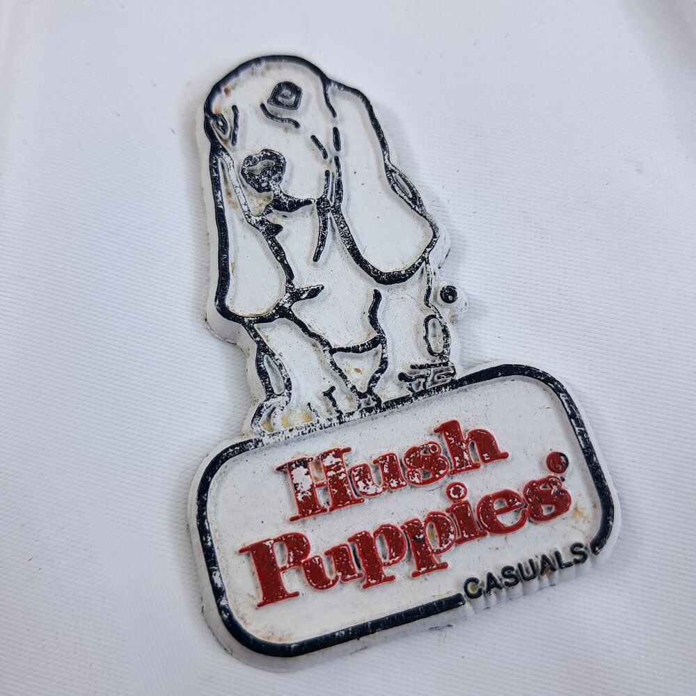 Vintage HUSH PUPPIES casual‎ Rubber Fridge Magnet refrigerator shoes Advertising